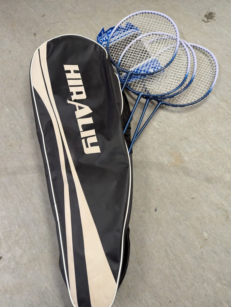 Badmintonschläger in Tasche